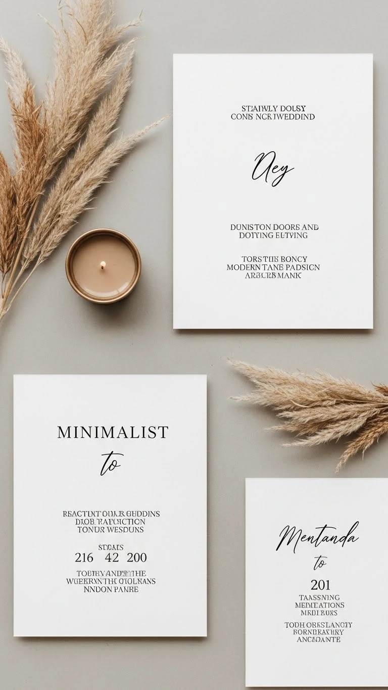 Creative Wedding Invitations Inspiration for Every Style 6 Minimalist Wedding Invitations Inspiration