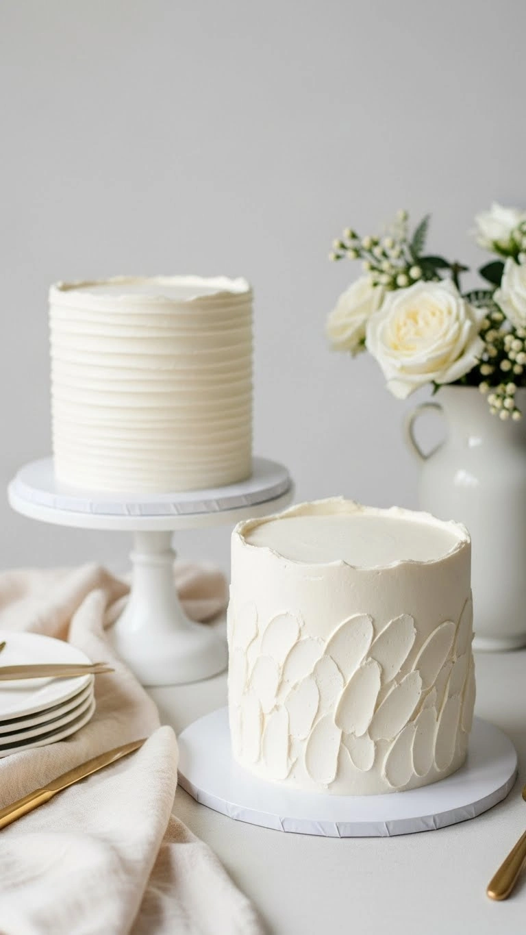 Small Wedding Cakes That Make a Big Impression 6 Minimalist White Textured Small Wedding Cakes