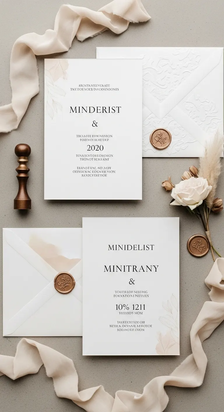 Aesthetic Wedding Invitations: 10 Elegant Ideas 6 Minimalist and Modern Wedding Invitations
