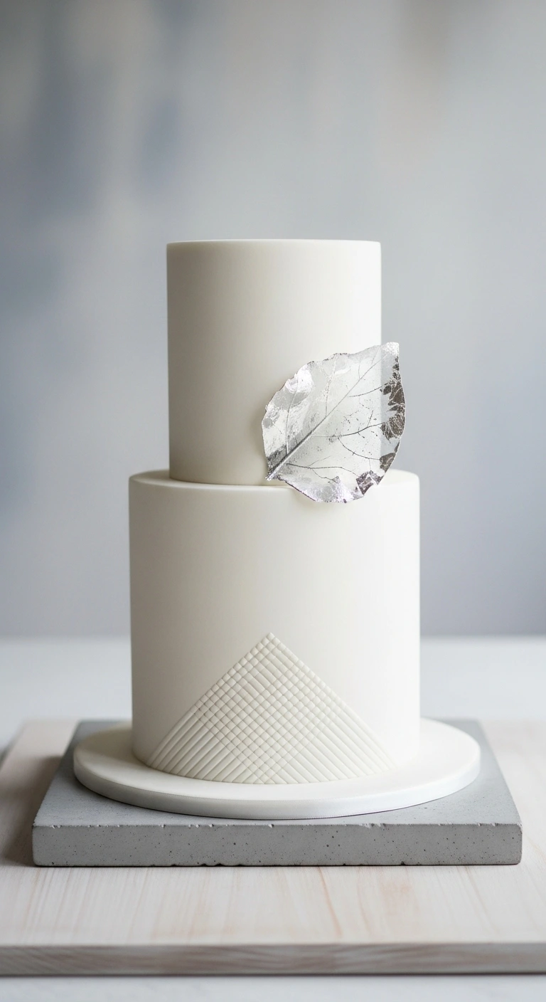 Elegant Wedding Cake: 13 Ideas for a Beautiful Celebration 3 Modern Minimalist Cake with Clean Lines and Subtle Details