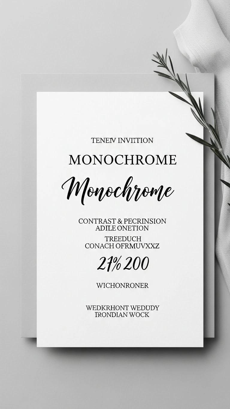 Creative Wedding Invitations Design Ideas for Your Big Day 9 Monochrome Wedding Invitations Design