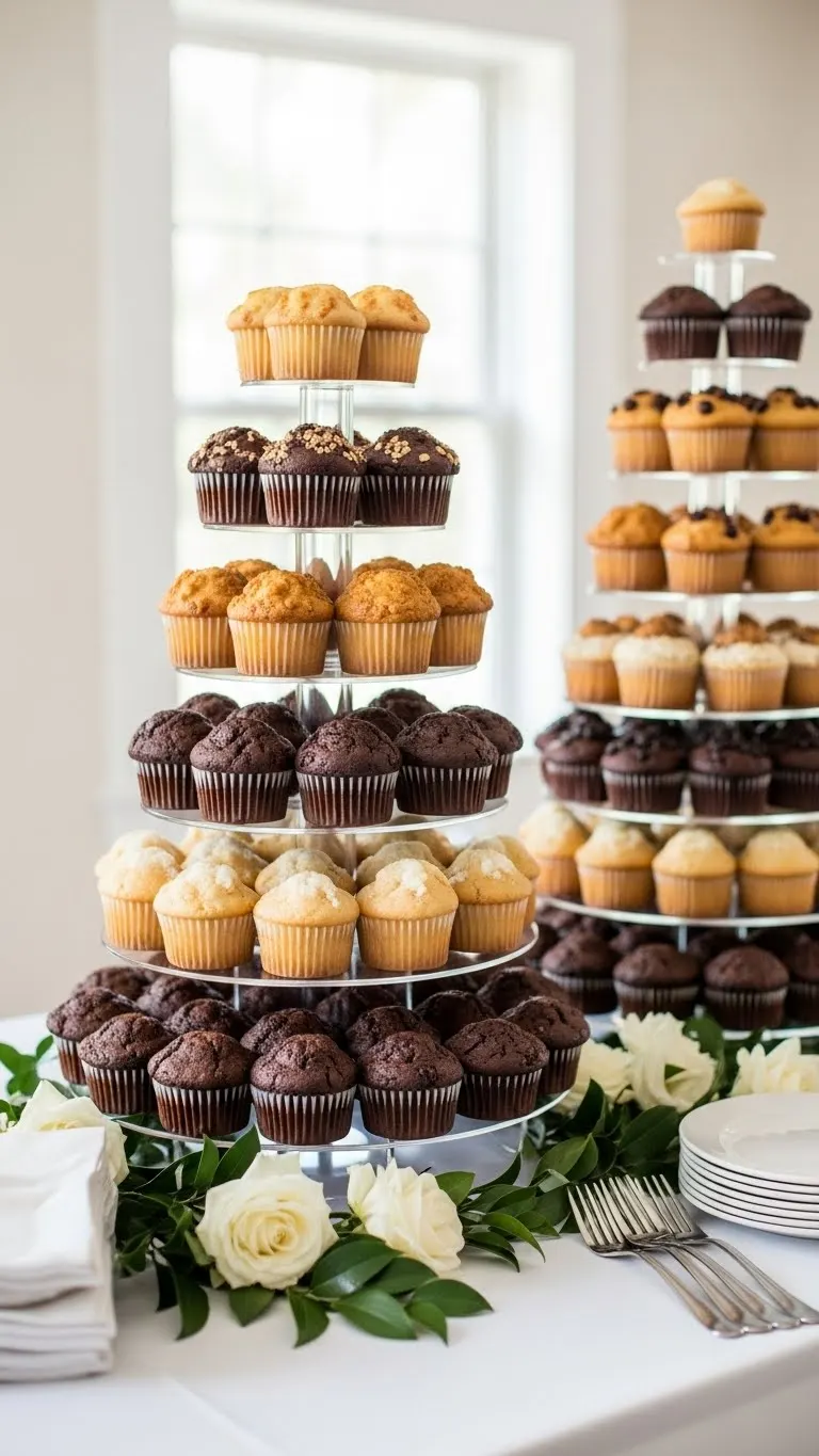 Unique Wedding Cake Alternatives for a Modern Twist 24 Muffin Tower Wedding Cake Alternative Concept