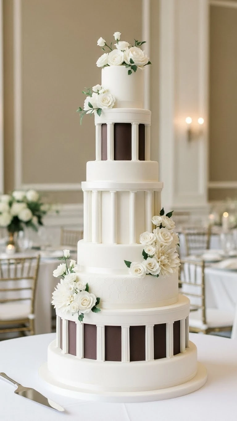 Luxury Wedding Cakes Ideas That Define Modern Elegance 6 Multi-Tier Architectural Luxury Wedding Cakes