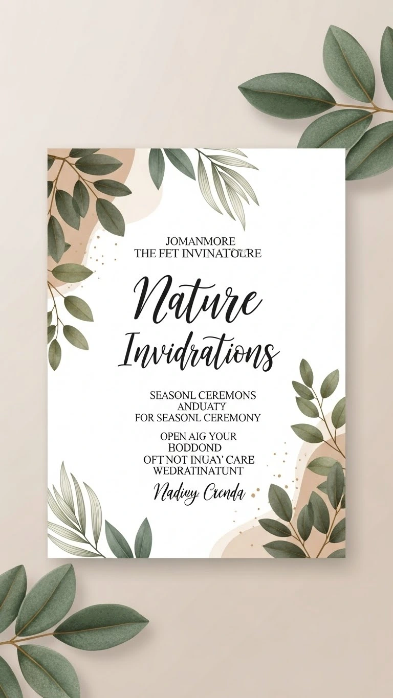 19 Wedding Invitations Card Ideas You’ll Love 18 Nature Inspired Wedding Invitations Card with Organic Visual Harmony