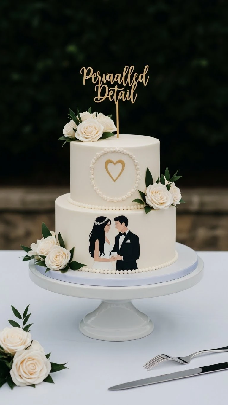 Small Wedding Cakes That Make a Big Impression 27 Personalized Detail Small Wedding Cakes