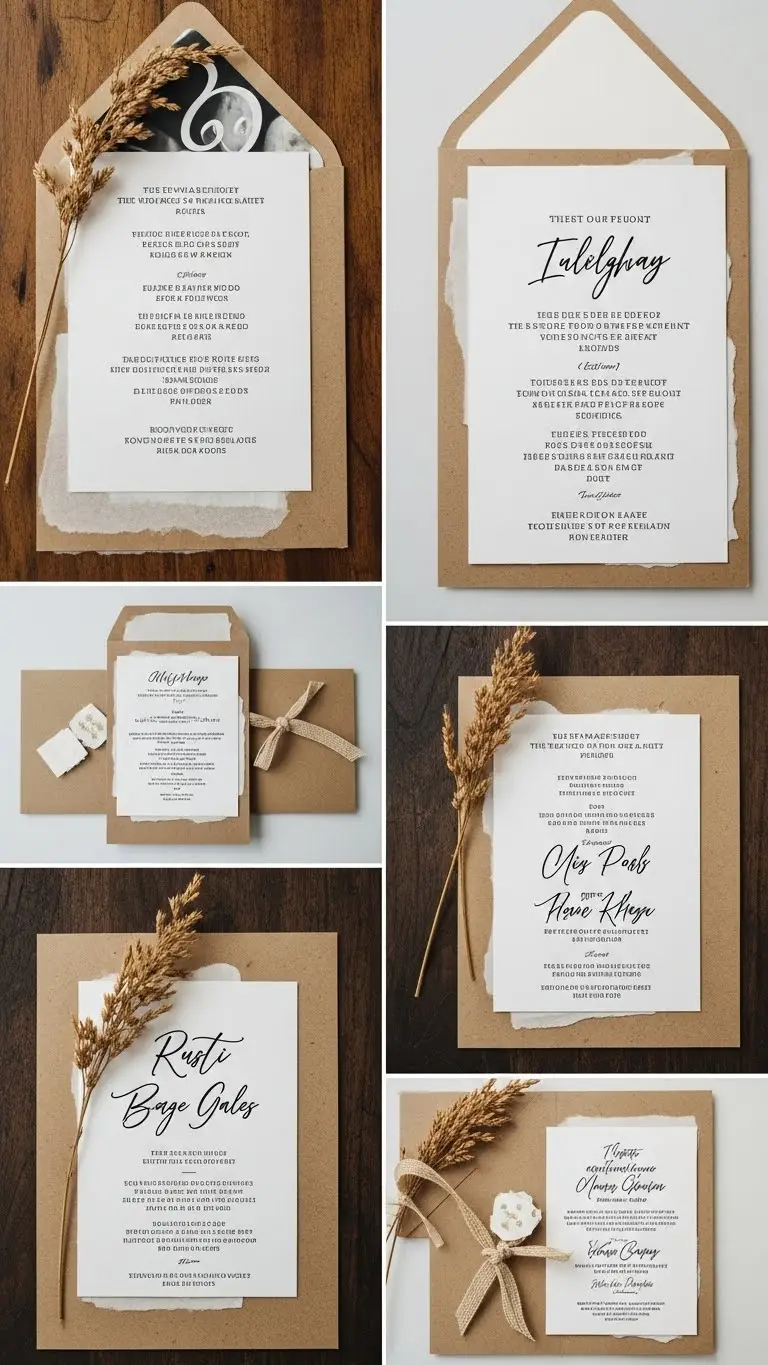 Creative Wedding Invitations Inspiration for Every Style 9 Rustic Wedding Invitations Inspiration