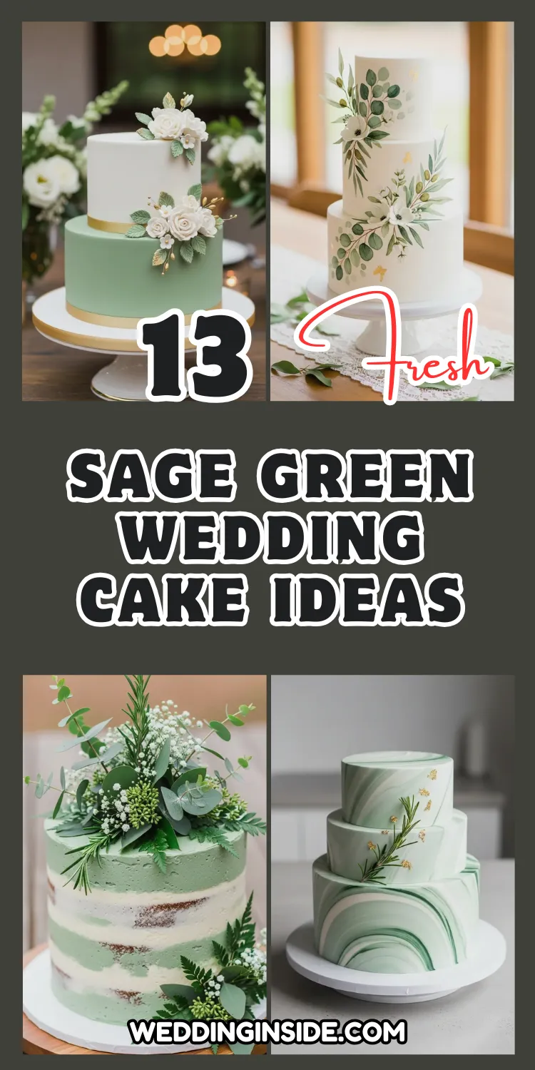 Sage Green Wedding Cake Ideas That Feel Fresh, Minimal & Beautiful 2 Sage Green Wedding Cake Ideas