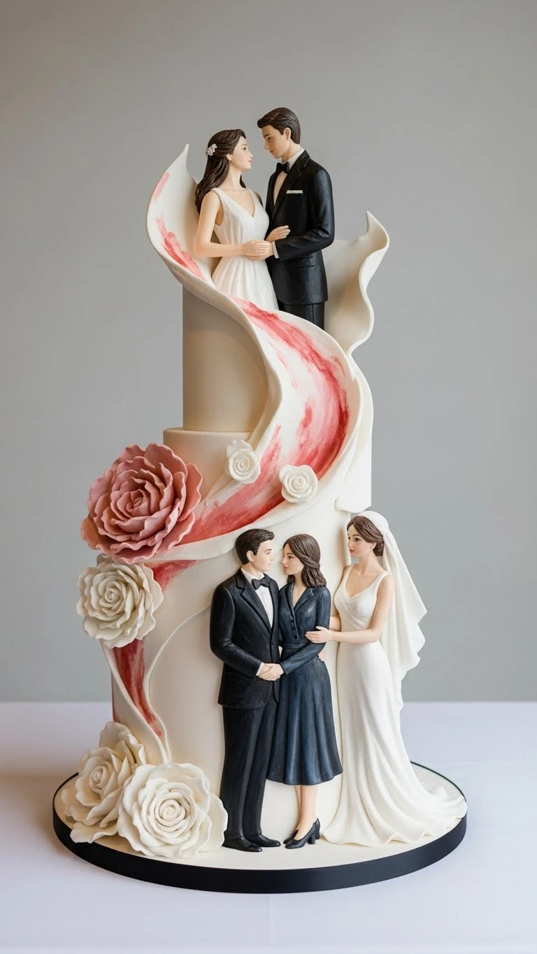 Modern Wedding Cakes Ideas You’ll Love 12 Sculpted Wedding Cake