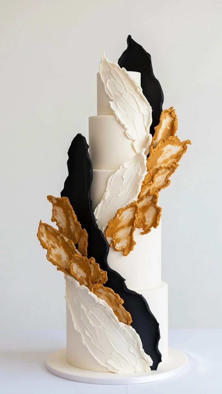 Luxury Wedding Cakes Ideas That Define Modern Elegance 12 Sculptural Modern Luxury Wedding Cakes