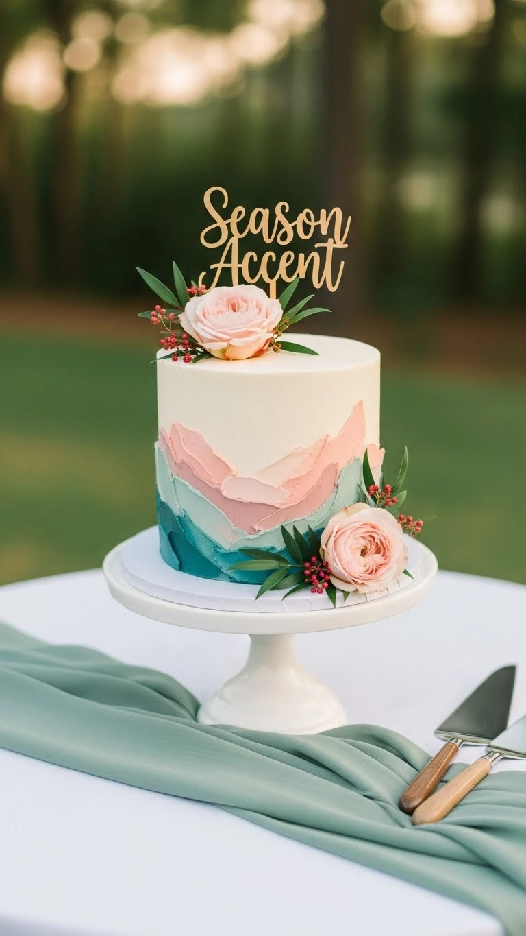 Small Wedding Cakes That Make a Big Impression 21 Seasonal Accent Small Wedding Cakes