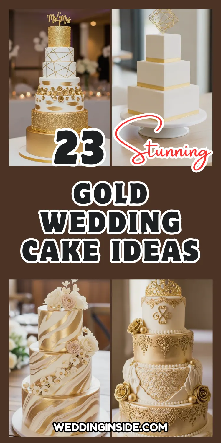 Stunning Gold Wedding Cake Ideas for Any Style 2 Gold Wedding Cake Ideas