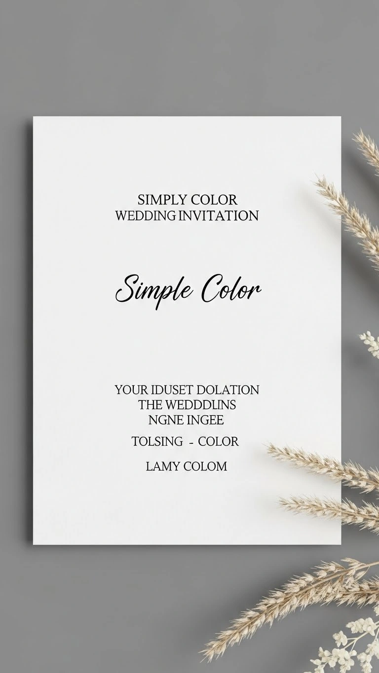 Simple Wedding Invitations That Feel Timeless & Chic 7 Single Color Simple Wedding Invitations