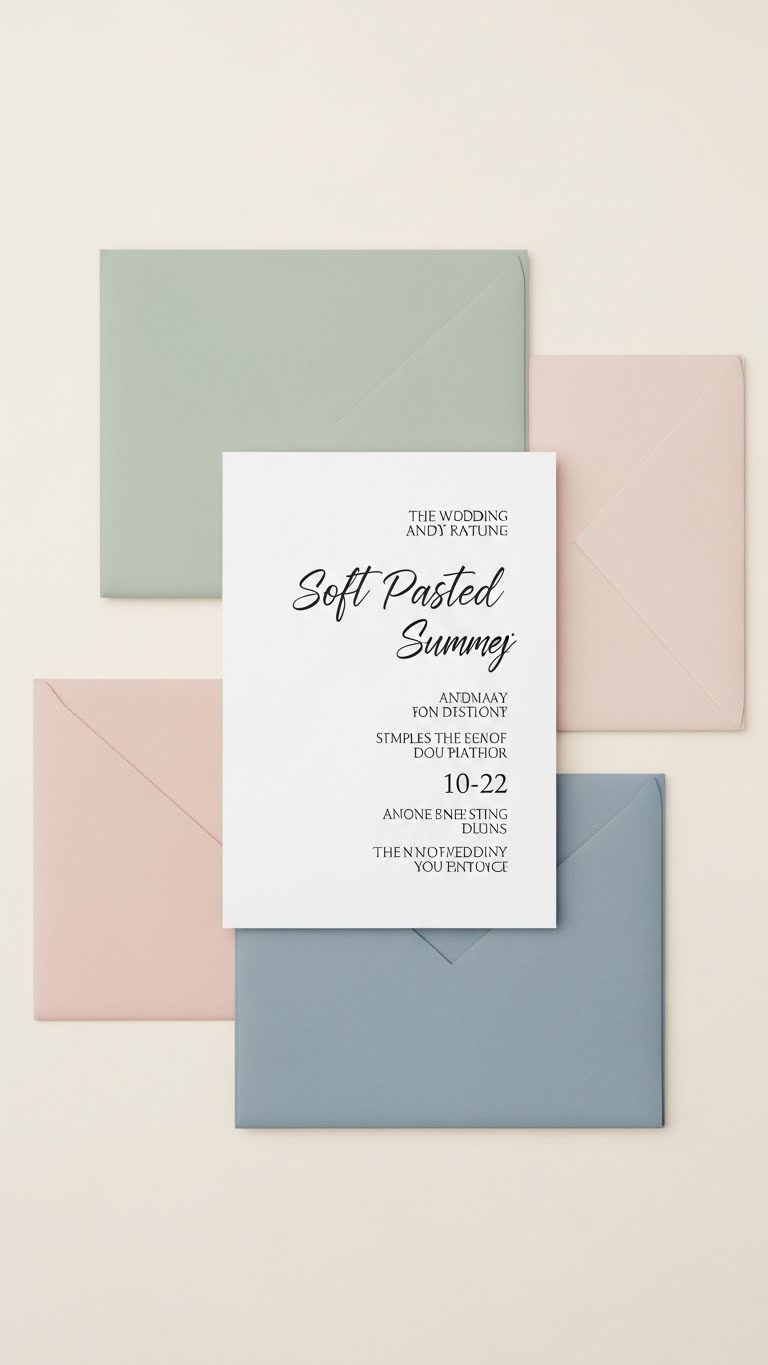 Simple Wedding Invitations That Feel Timeless & Chic 18 Soft Pastel Simple Wedding Invitations