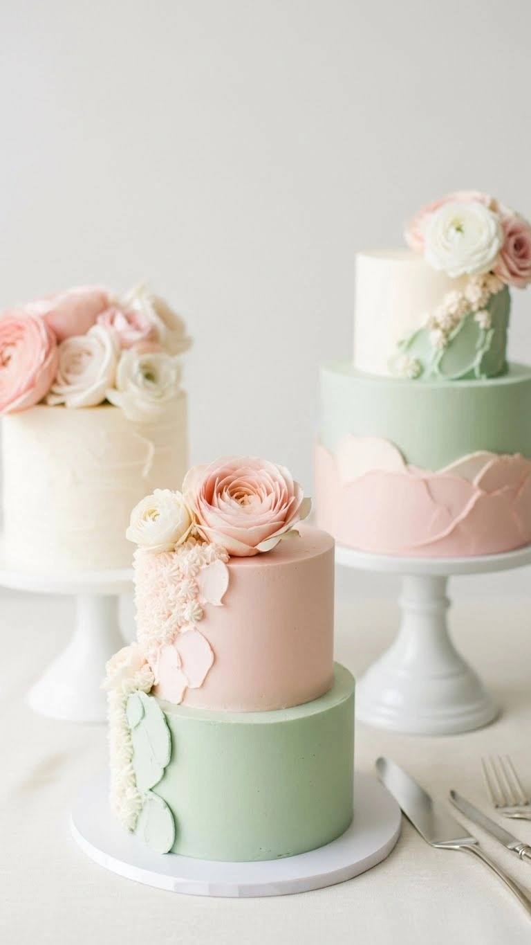 Small Wedding Cakes That Make a Big Impression 17 Soft Pastel Small Wedding Cakes