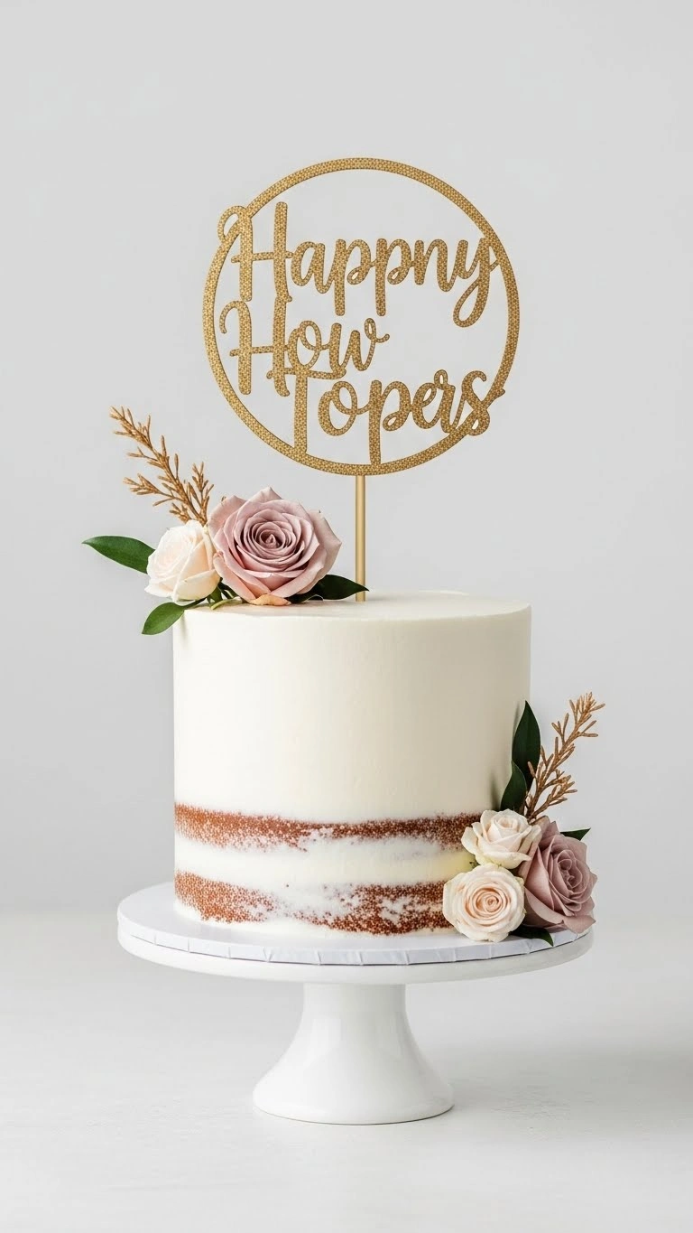Small Wedding Cakes That Make a Big Impression 23 Statement Topper Small Wedding Cakes