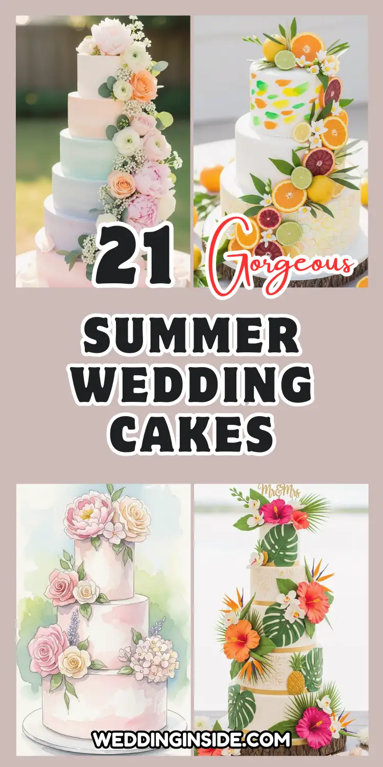 Gorgeous Summer Wedding Cakes: 21 Ideas for Warm Celebrations 2 Summer Wedding Cakes