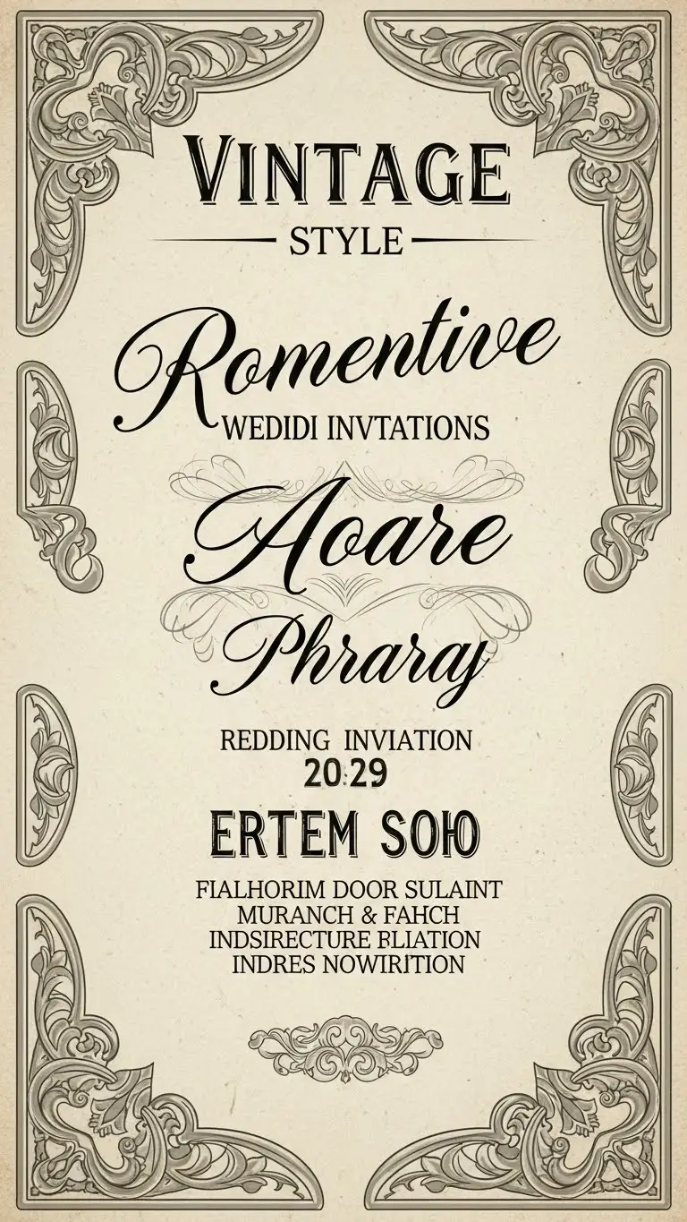 19 Wedding Invitations Card Ideas You’ll Love 10 Vintage Style Wedding Invitations Card with Nostalgic Appeal