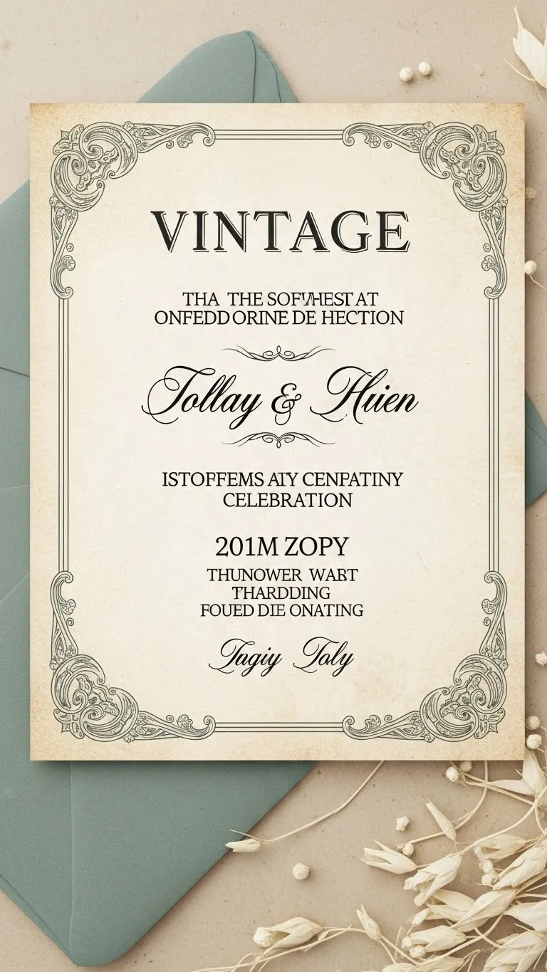 Creative Wedding Invitations Inspiration for Every Style 11 Vintage Wedding Invitations Inspiration