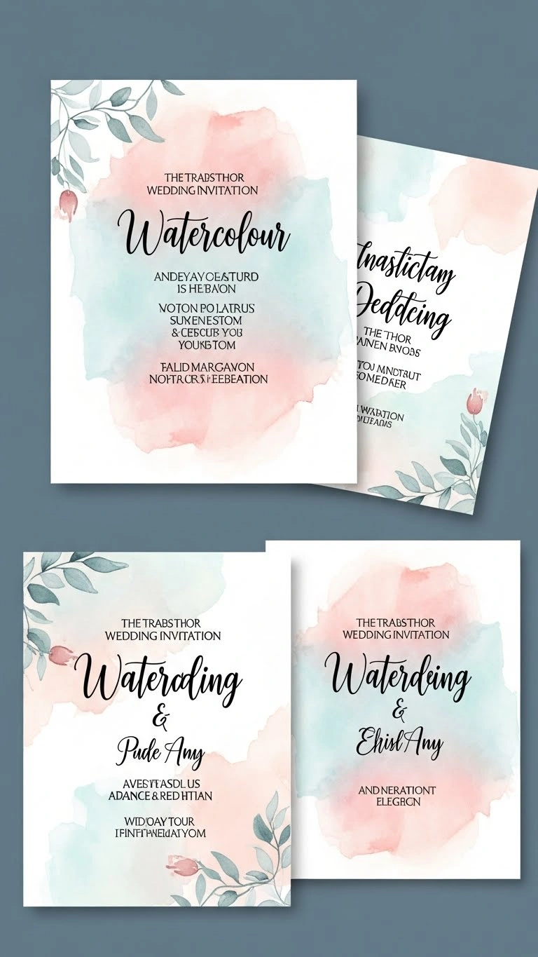 Creative Wedding Invitations Design Ideas for Your Big Day 15 Watercolor Wedding Invitations Design
