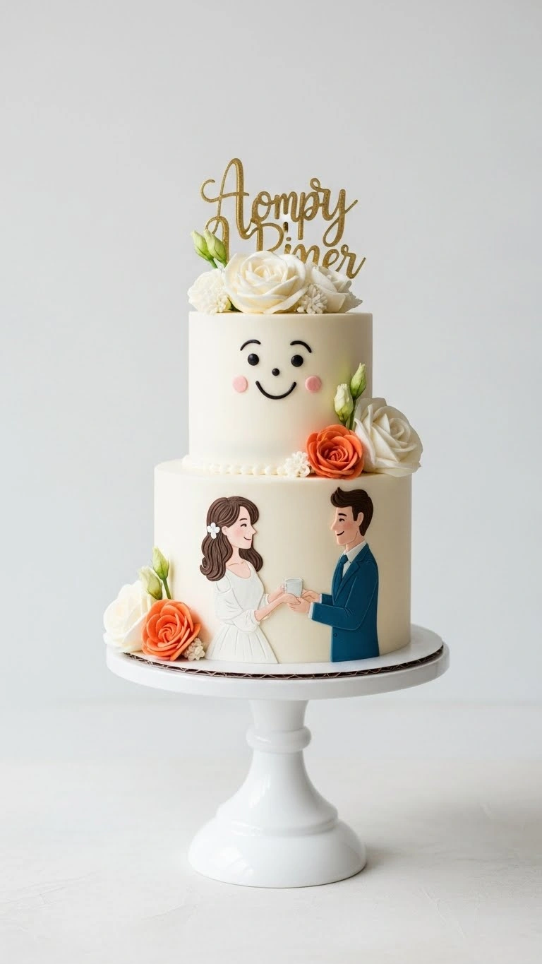 Small Wedding Cakes That Make a Big Impression 22 Whimsical Small Wedding Cakes