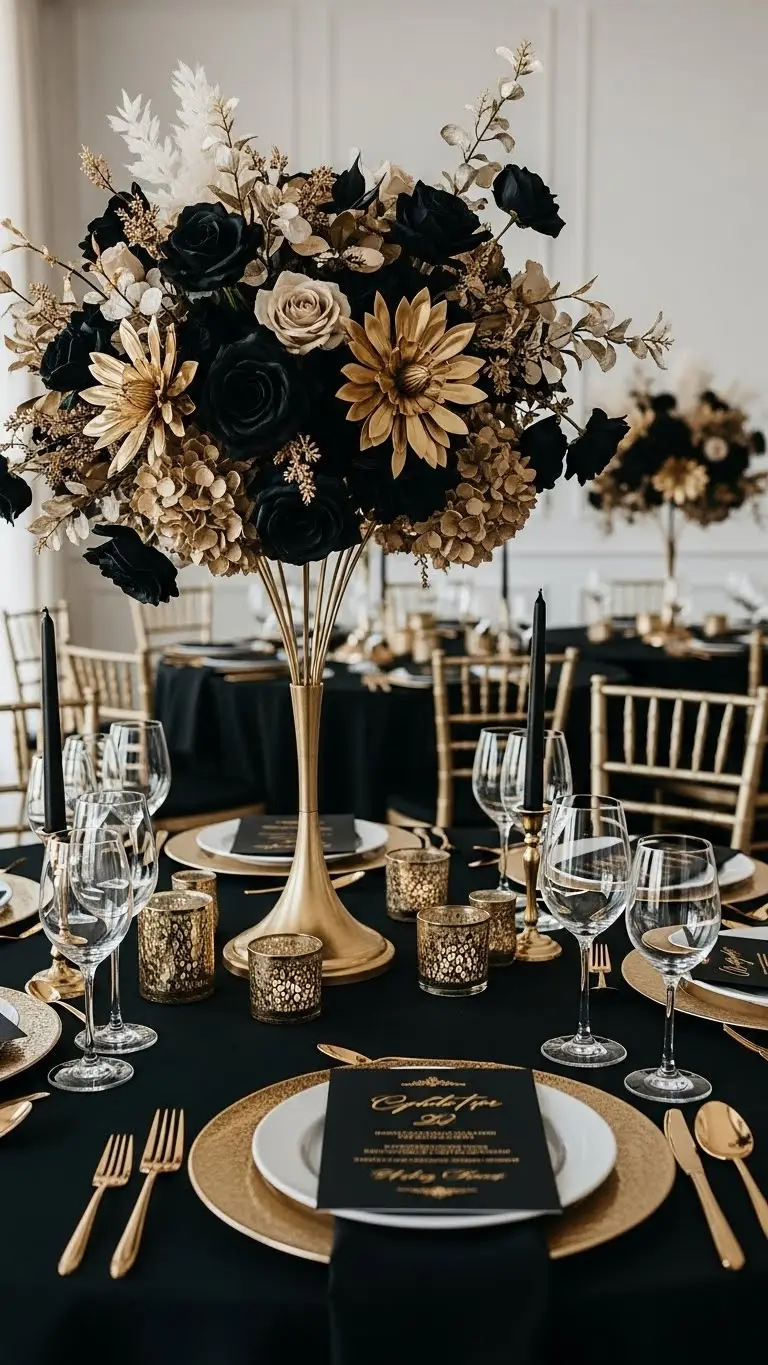 Chic Black and Gold Wedding Color Palette Ideas 3 Why Choose a Black and Gold Wedding Color Palette