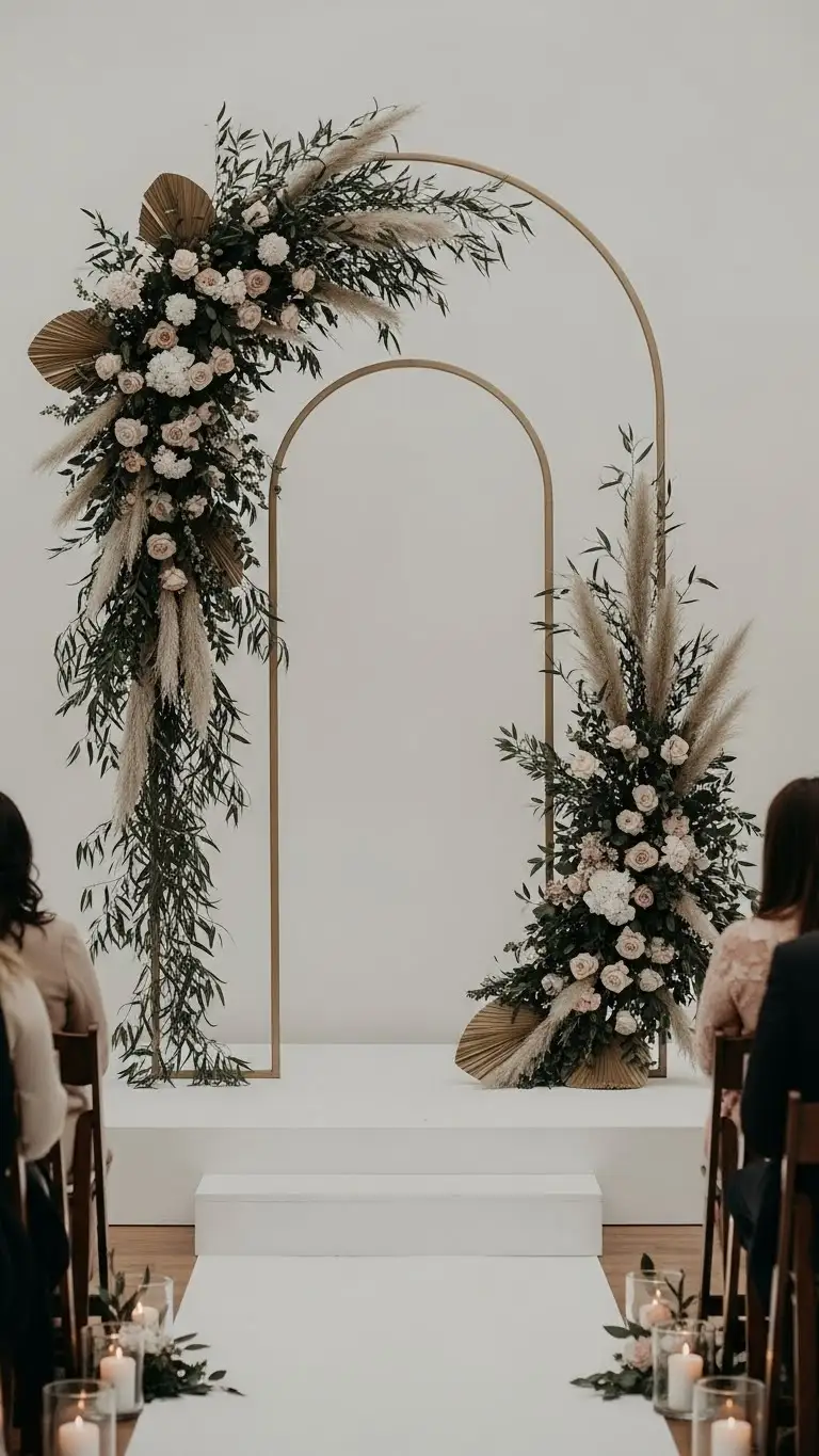 Winter Wedding Ideas That Feel Romantic & Timeless 16 Winter Wedding Ideas Using Minimalist Ceremony Arches