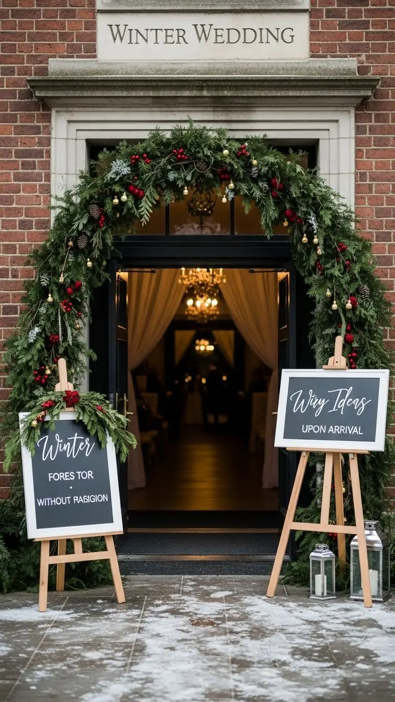 Winter Wedding Ideas That Feel Romantic & Timeless 15 Winter Wedding Ideas with Elegant Entryway Styling 1