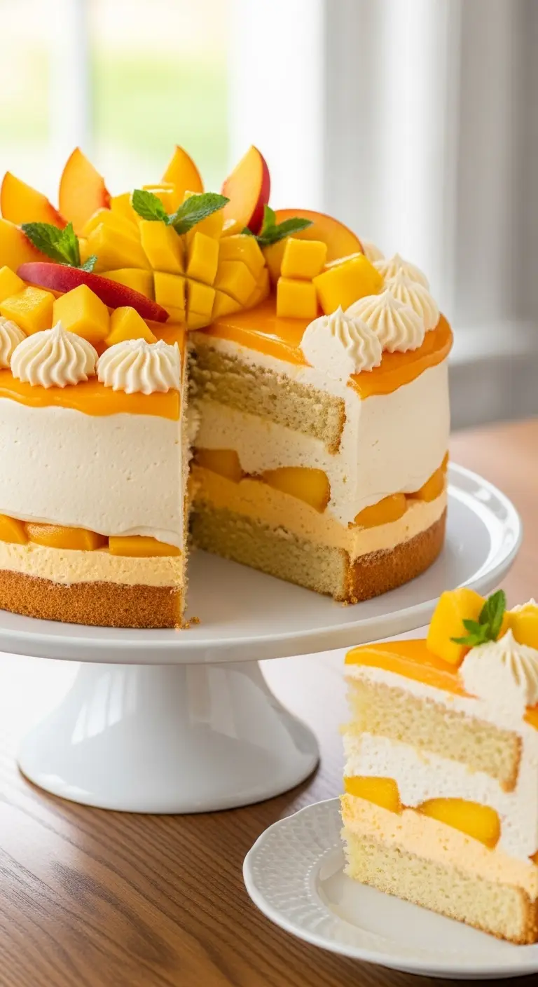 Neutral Ombre Wedding Cake Design Peach and Mango Fusion Cake