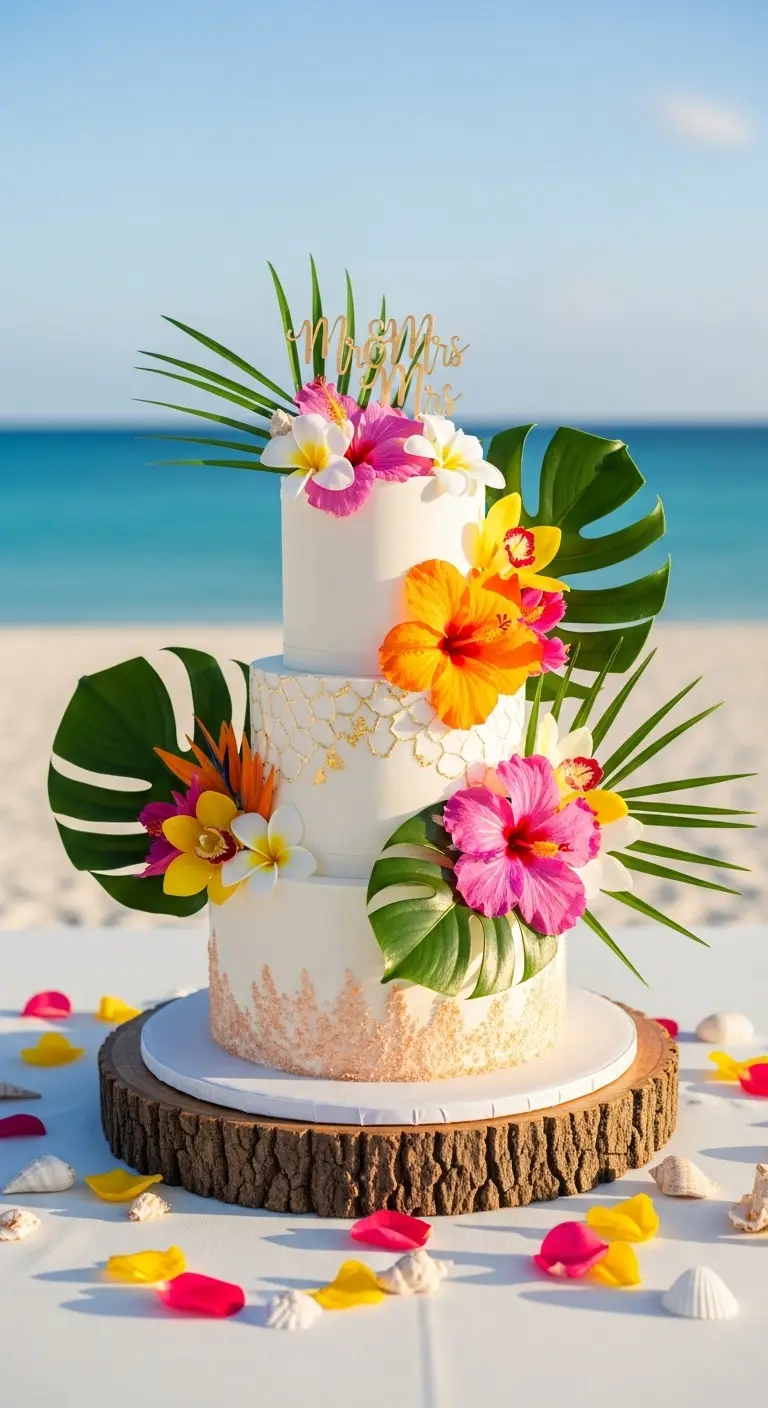 Neutral Ombre Wedding Cake Design How to Choose the Perfect Tropical Wedding Cake