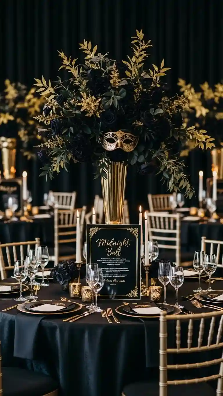 Aisle Runners with Coastal Motifs 2-Black, Gold, and Deep Jewel Color Palette