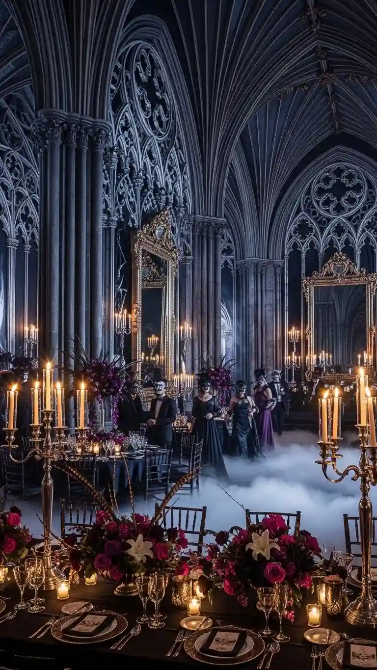 Aisle Runners with Coastal Motifs 11. Gothic-Inspired Architectural Backdrops