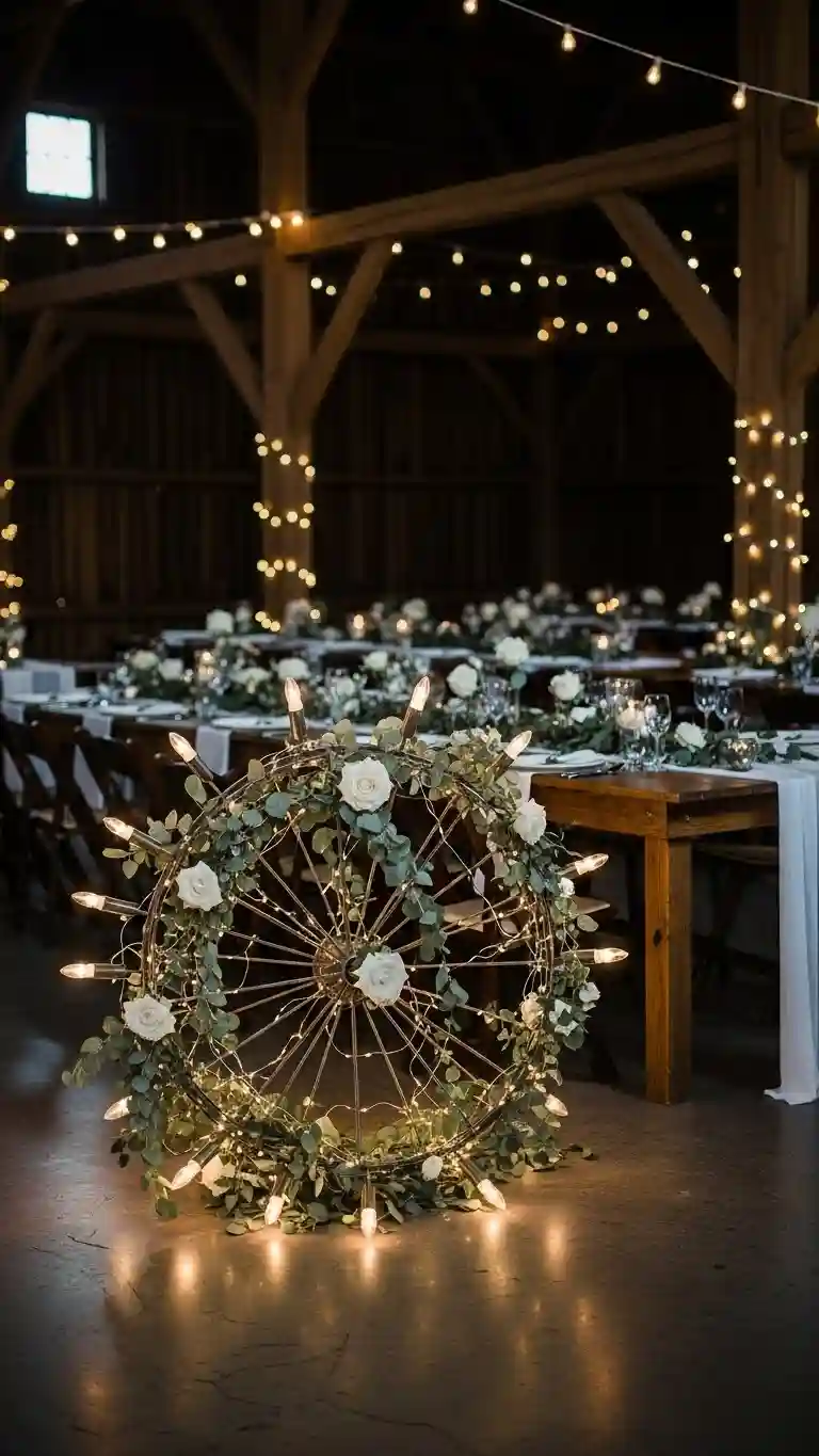 Aisle Runners with Coastal Motifs 16. Statement Single Chandelier as a Focal Point