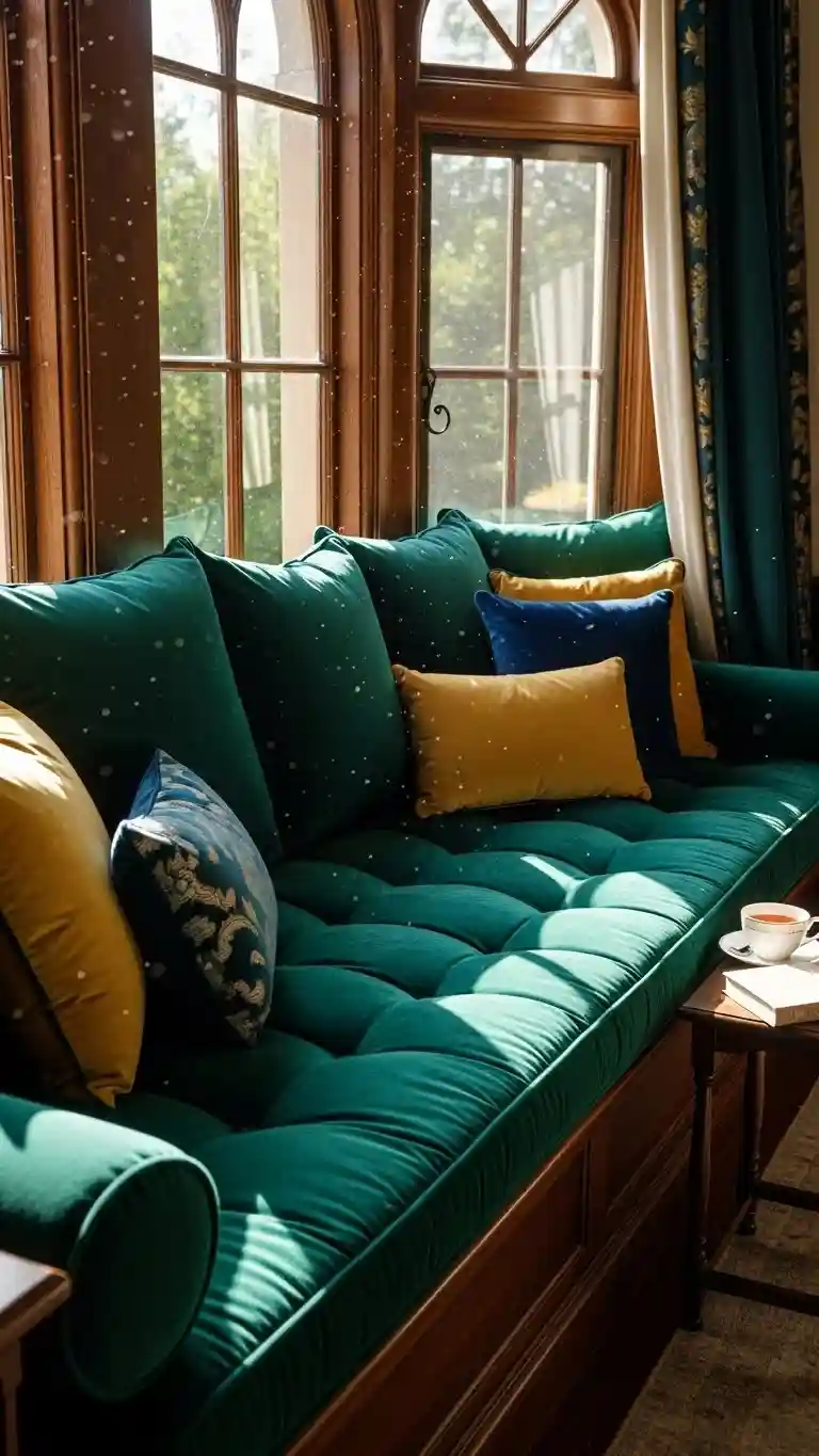 Aisle Runners with Coastal Motifs 16. Velvet Window Seat Cushions for Comfort and Style