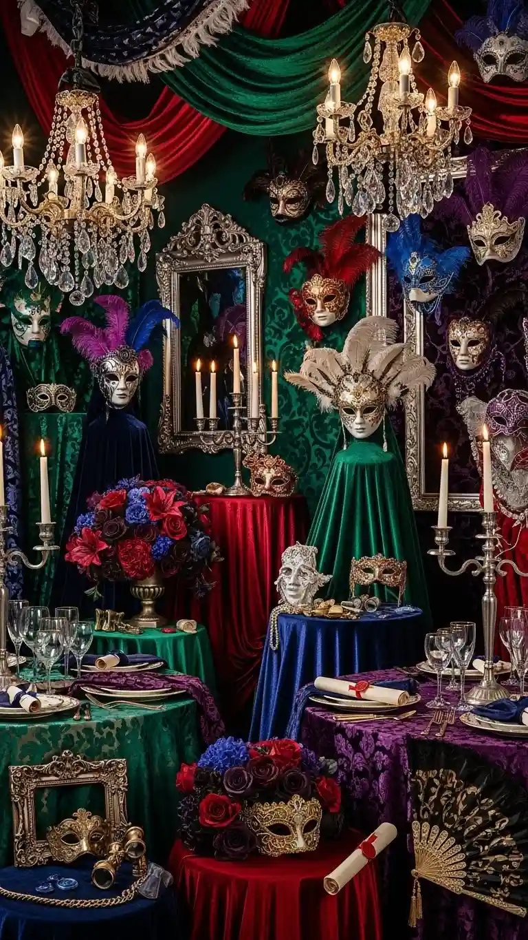 Aisle Runners with Coastal Motifs Visual Language of Masquerade Decor