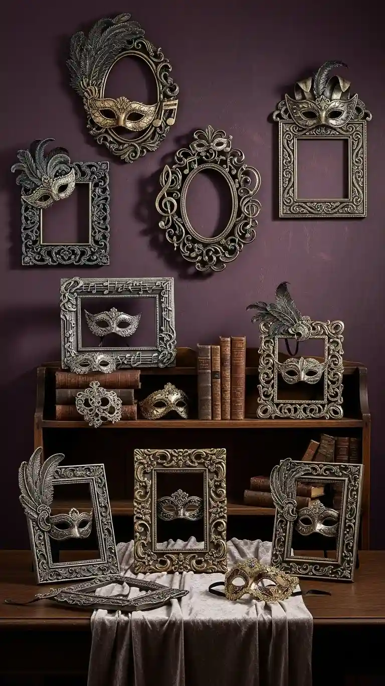 Aisle Runners with Coastal Motifs Decorative Masquerade Frames for Walls and Tables