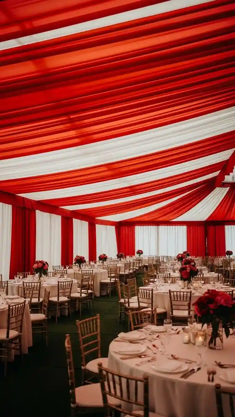 Aisle Runners with Coastal Motifs Bold Color Drapery Panels