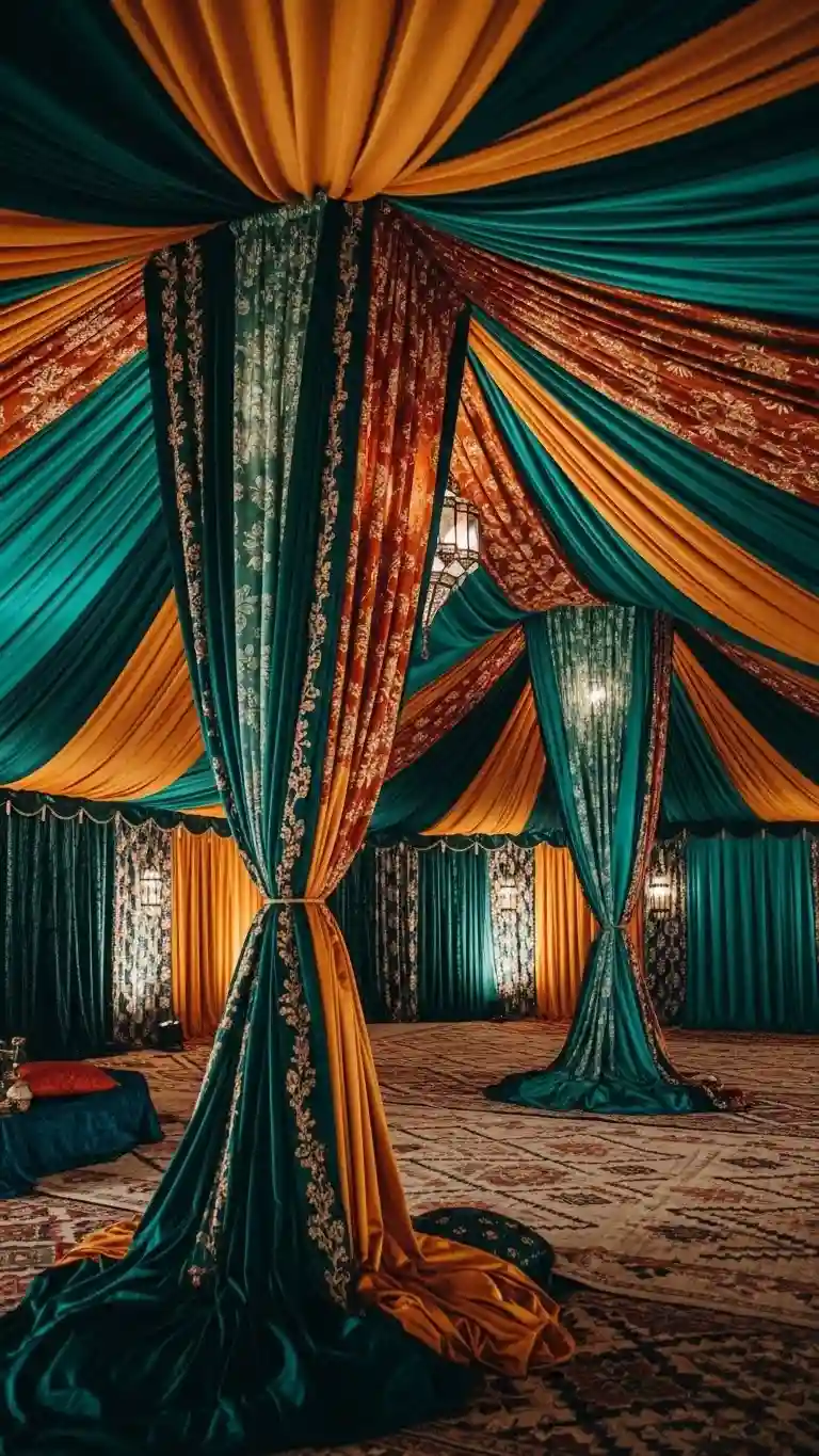 Aisle Runners with Coastal Motifs 15. Layered Fabrics for Depth and Dimension