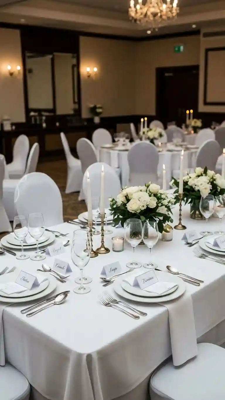 Aisle Runners with Coastal Motifs Reception Table Setup
