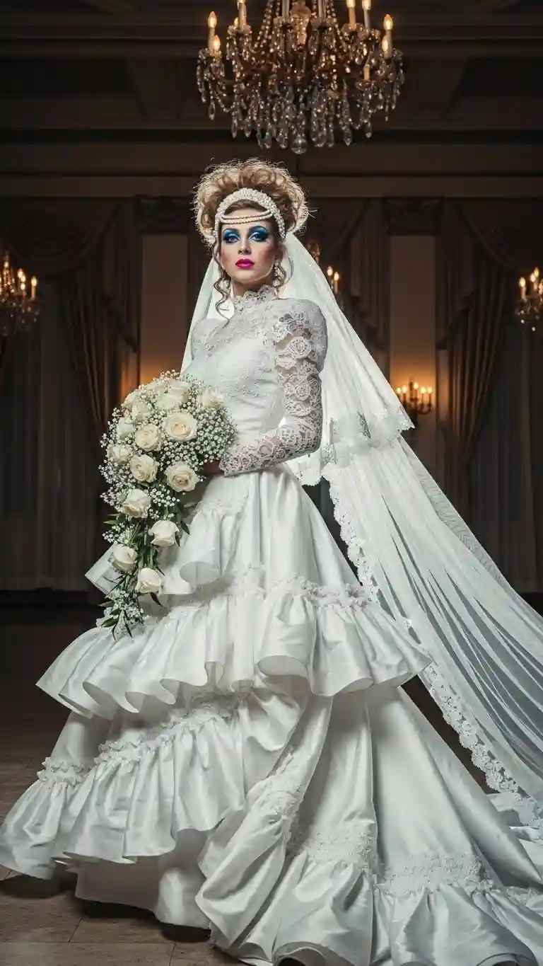 Aisle Runners with Coastal Motifs Tiered Skirts and Ruffled Details for Playful Luxury