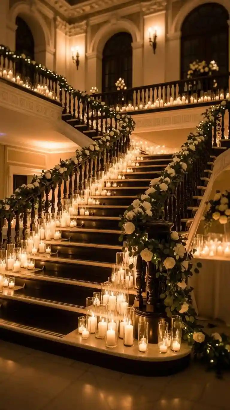 Aisle Runners with Coastal Motifs Candlelit Sweetheart Table for an Intimate Focal Point