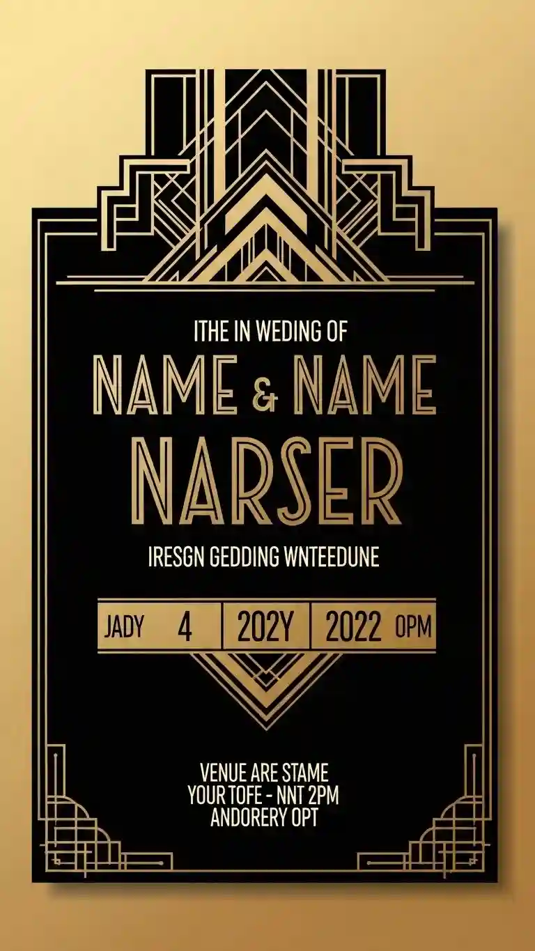 Aisle Runners with Coastal Motifs Typography-Driven Art Deco Invitation Designs