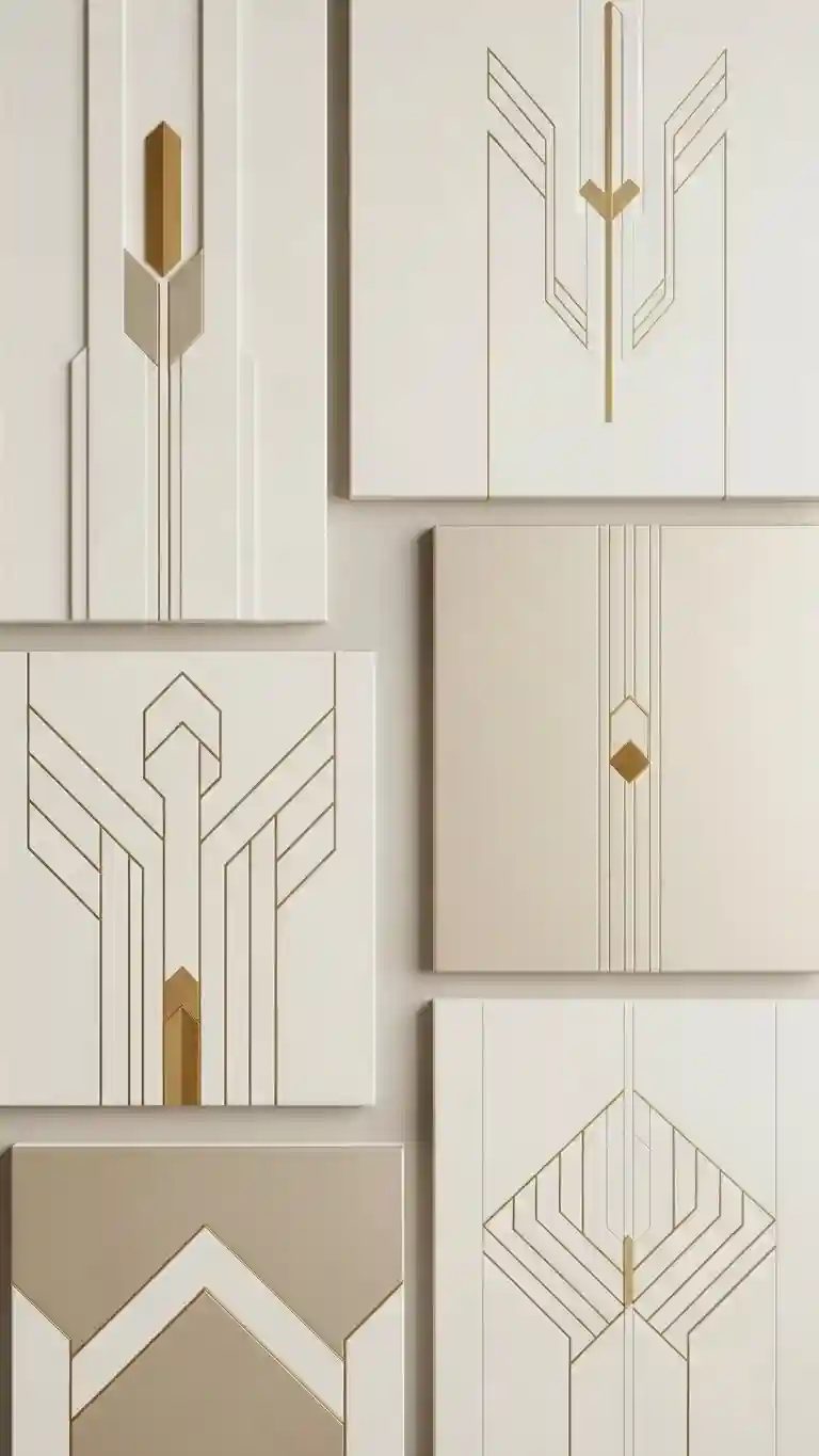 Aisle Runners with Coastal Motifs Ivory and Champagne Minimal Art Deco Designs