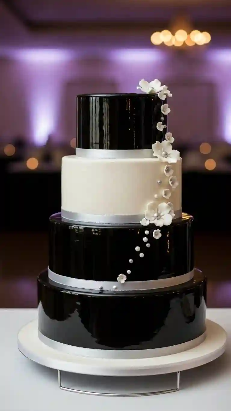 Aisle Runners with Coastal Motifs Two-Tone High-Gloss Finish Wedding Cakes