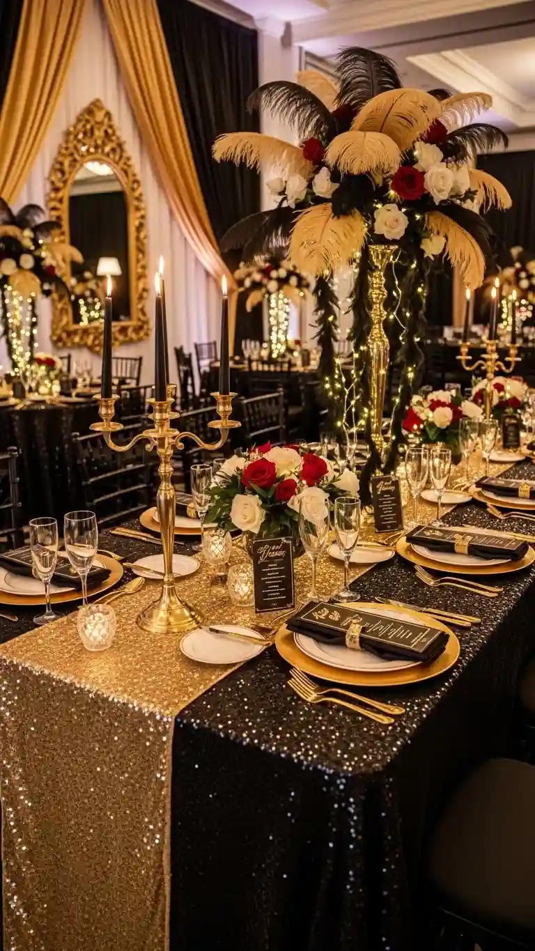 Aisle Runners with Coastal Motifs Tips for Planning Your Black and Gold Wedding Theme