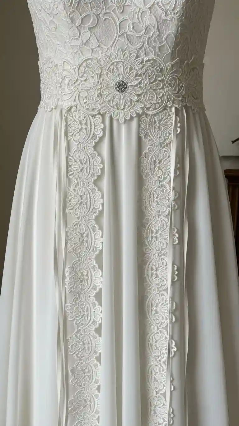 Aisle Runners with Coastal Motifs 18. Convertible Lace Belt and Sash Design