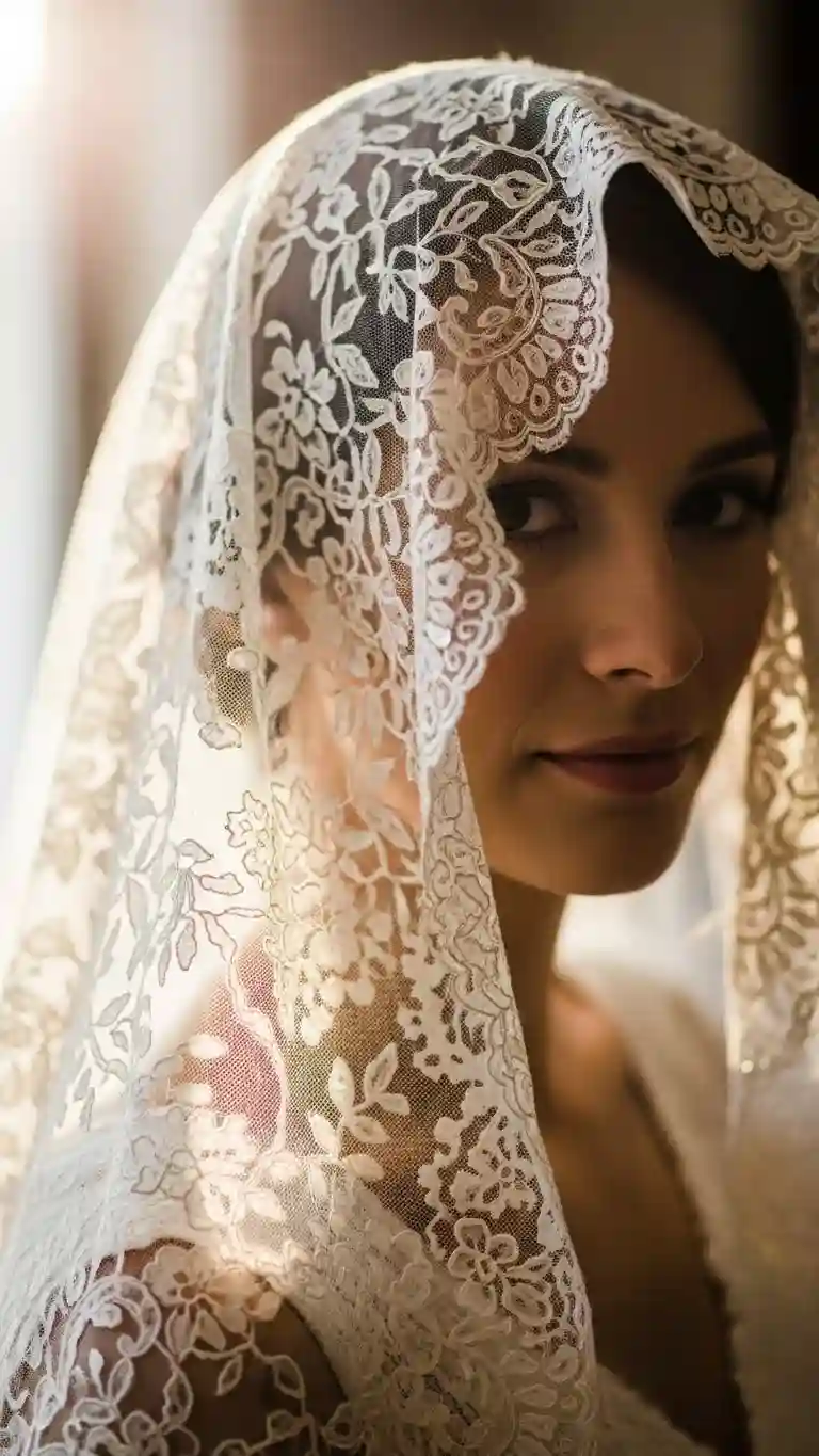 Aisle Runners with Coastal Motifs 2. Heirloom Lace Veils for a Touch of Nostalgia