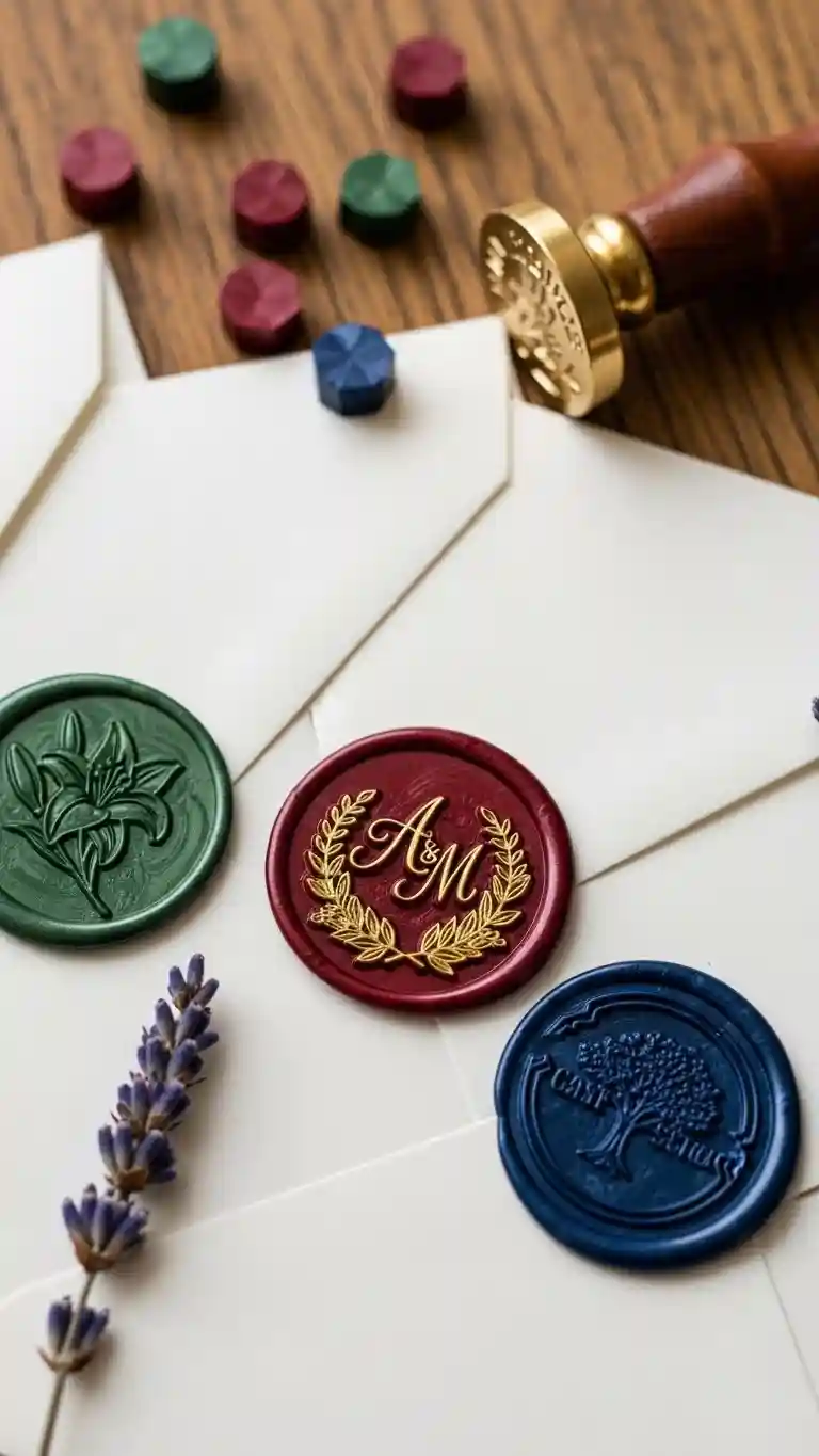 Aisle Runners with Coastal Motifs 2. Wax Seals for a Vintage Touch