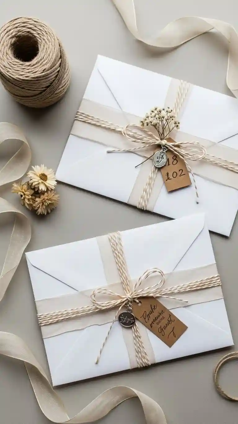 Aisle Runners with Coastal Motifs Ribbon or Twine Wraps