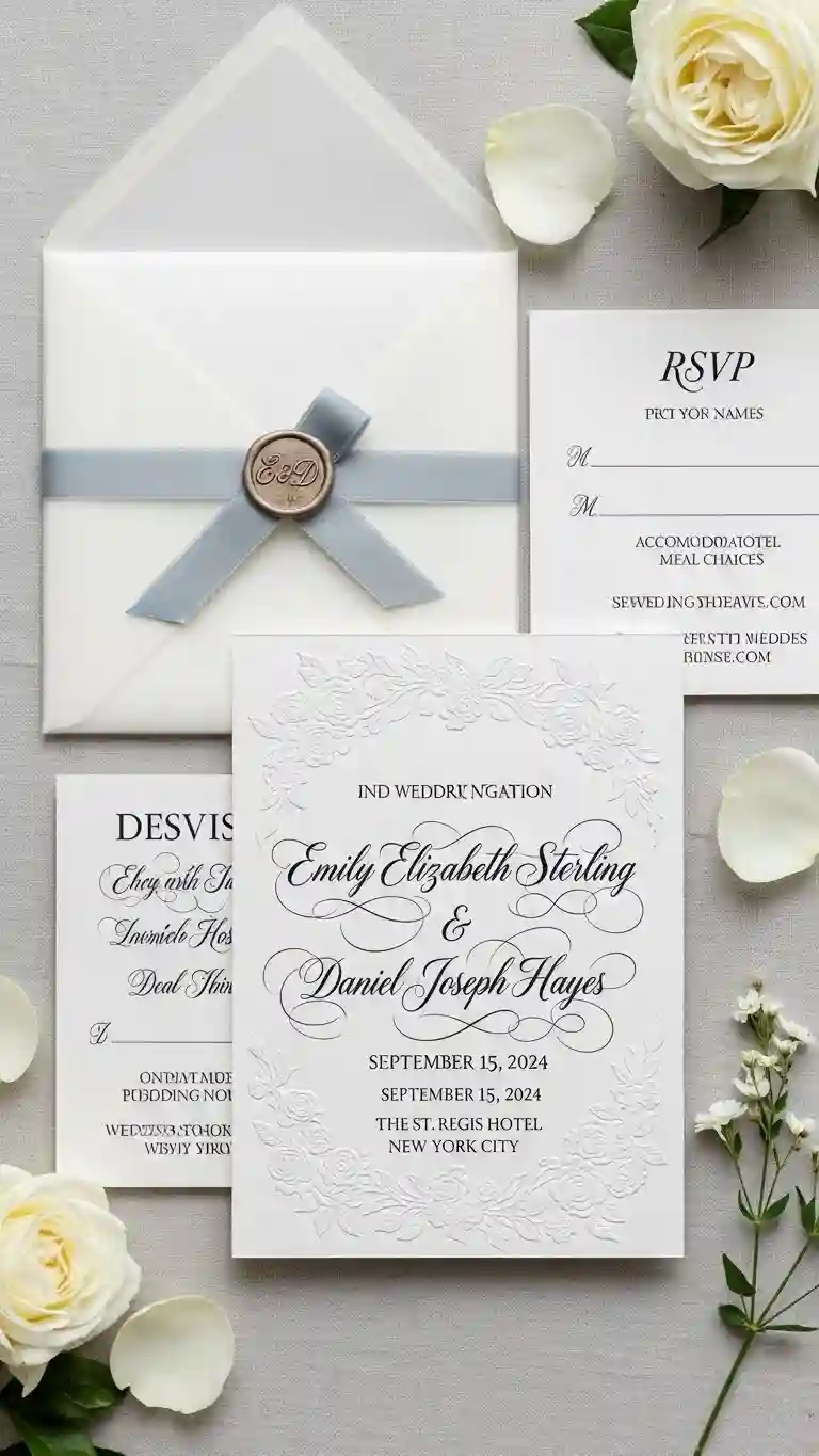Aisle Runners with Coastal Motifs Snail Mail Wedding Invitations