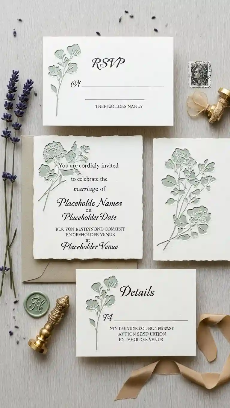 Aisle Runners with Coastal Motifs 2. Letterpress Printed Wedding Invitations